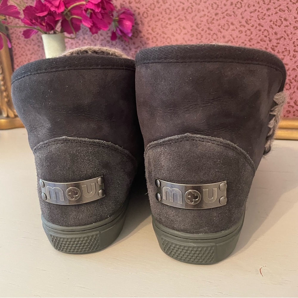 MOU WOMAN ANKLE SEQUIN BOOTS BOOTIES WINTER Size 6-7 - Picture 11 of 15
